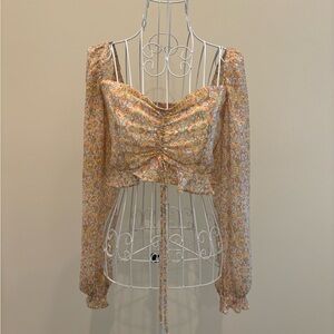 Floral Long Sleeve Women's Top